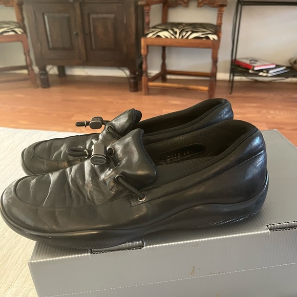 Prada Black Leather Toggle Loafers - Picture 13 of 14